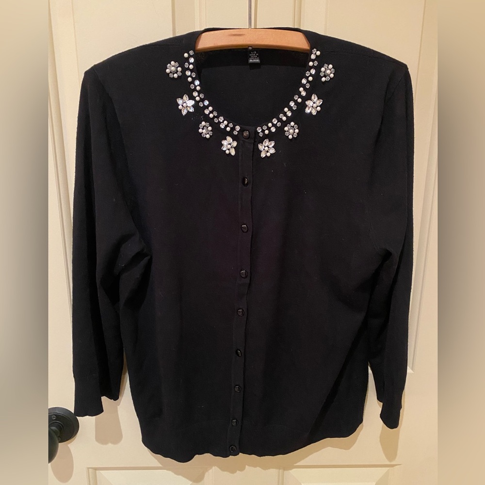 Cable & Gauge Cardigan 3/4 Sleeve size Large EUC